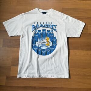 Men's NBA 2009 Orlando Magic The Finals Team Roster Jersey White Shirt Sz Large